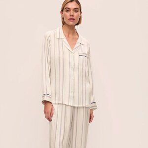 Eberjey Inez Washable Silk Printed Long PJ Set